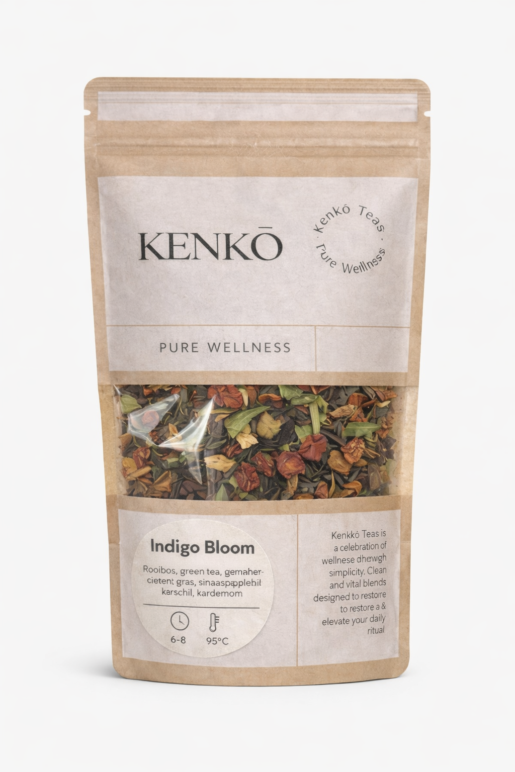 Kenko Indigo Bloom tea pouch